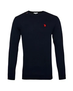 Maglioncino U.S. Polo Assn. Burt 64878 Girocollo Uomo Cotone Blu - Foto 1 di 3