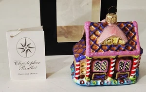 Christopher Radko Home Sweet Home Ornament buntes mundgeblasenes Glas 3" Box und Etikett - Bild 1 von 8