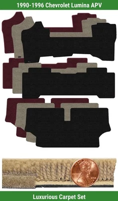 Juego de alfombrillas de lujo personalizadas para Chevrolet Lumina APV 1990-1996 (3 piezas) #EK3 Foto 1 de 4