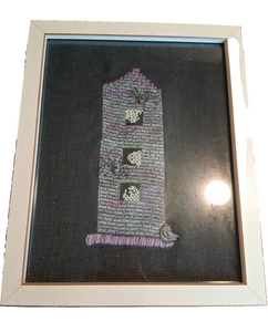 Halloween Wandteppich Wandbehang gerahmt 12"X15" handgefertigte Geister & Spinnen - Bild 1 von 6