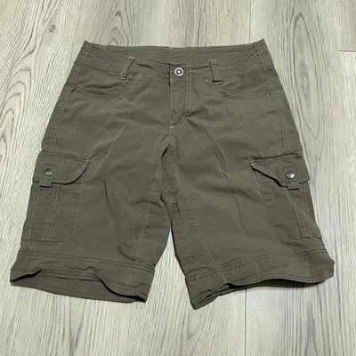 Bermuda Kuhl feminina tamanho 6 cinza carga caminhada ao ar livre costura interna 11" - Imagem 1 de 4