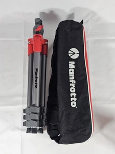 Manfrotto Compact Light Tripod Aluminum 4-stage MKCOMPACTLT-RD Tripod And Bag - Picture 1 of 7