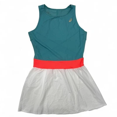 Vestido de tenis ASICS para mujer verde azulado medio nuevo con etiquetas ropa deportiva sin mangas Foto 1 de 4