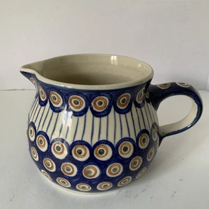 Boleslawiec Polnische Keramik 1,5 QT Picher Pfauenaugenmuster Keramik - Bild 1 von 11