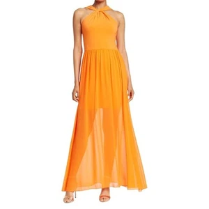 French Connection Panthea Sleeveless Jersey Gown Orange Size 2 NWOT $158 MSRP - Picture 1 of 7