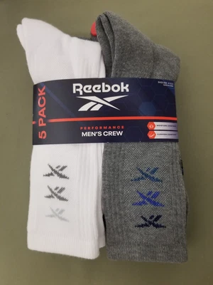 Nuevo paquete de 5 calcetines de entrenamiento de rendimiento Reebok para hombre. Foto 1 de 3