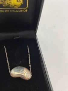 Tiffaney And Compandy Bean Sterling Silver Neckles Pre Owned  - Picture 1 of 9