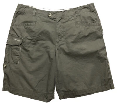 Columbia Cargo Shorts Women’s 10 Sage Green Adjustable Length Chino Roll Up 8.5” - Image 1 of 4