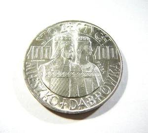 1966 Poland Silver 100 Zlotych Proba UNC MB2 - Picture 1 of 2
