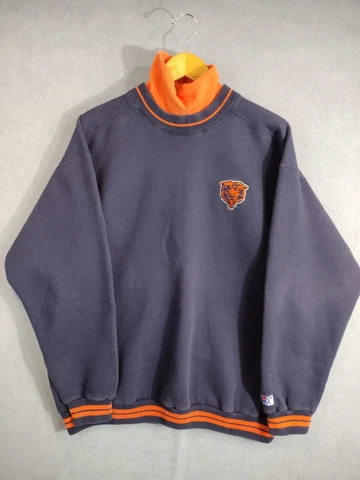 Vintage The Game Chicago Bears NFL Turtleneck Sweater USA Size XL Hoodie Cover