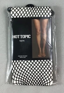 Hot Topic Fishnet Tights Women’s One Size Black NWT - Picture 1 of 3