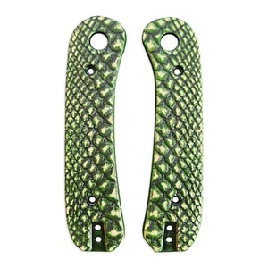 Snake Skin Green - Knafs Lander Knife Scales - Picture 1 of 3