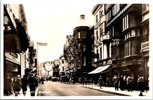 EXETER DEVON HIGH STREET REAL PHOTO VINTAGE POSTCARD - Picture 1 of 2