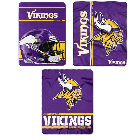 Minnesota Vikings Blanket - Bed Throw - Fleece Blanket - PICK YOUR STYLE (NFL) Cover