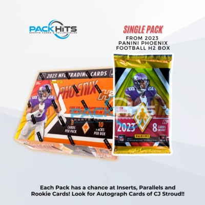 2023 PANINI PHOENIX FOOTBALL SINGLE PACK from H2 BOX - Image 1 of 4