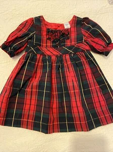 Oshkosh Bygosh Baby Special Occasion/Holiday Dress Red Plaid Size 9M - Picture 1 of 11
