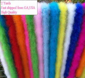 6 pies 2 yardas 25 g Marabou Boa pavo pluma boa boda fiesta bufanda - Imagen 1 de 37