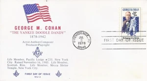 1756 15c GEORGE M. COHAN - MU - Freimaurer Gütesiegel  - Bild 1 von 1