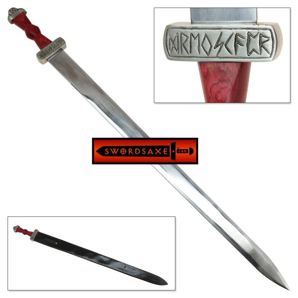 Viking Drengskapr Honor Dueling Sword Stainless Steel Blade Hardwood Handle Etch - Image 1 of 3