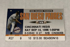 9/14/96 San Diego Padres Qualcomm Stadium Season Ticket Stub Tony Gwynn Hit IBB