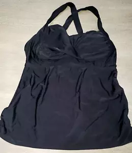 MOTHERHOOD PLUS talla 2X SWIM NATACIÓN TOP NEGRO SÓLIDO SUPER ESTADO SUJETADOR INTERIOR - Imagen 1 de 2