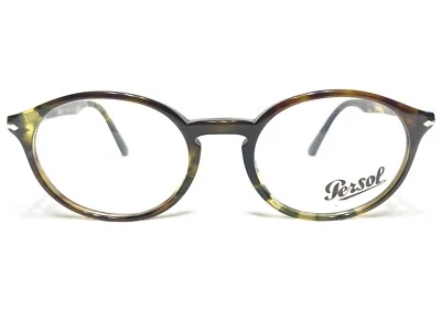 NEW Persol PO3211V 1079 Unisex Tortoise Green Brown Oval Eyeglasses Frames 50/20 - Image 1 of 4
