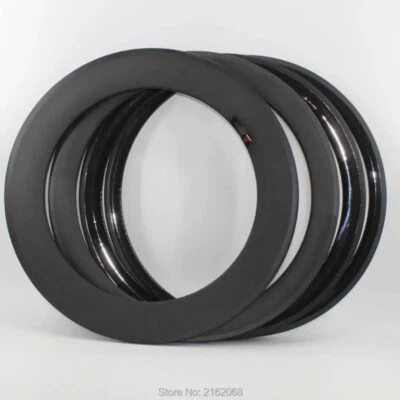 700C Road Bike Carbon Fibre Rims Tubular Clincher Tubeless 38/50/60/88x23/25mm - Image 1 of 4