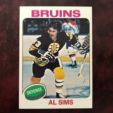 1975-76 Topps Set AL SIMS #136 BOSTON BRUINS - NR-MINT *HIGH GRADE*