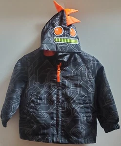Wonderkids Winter Coat Monster Hood Black/Grey Light w/ Gaming Print Boys 12M - Picture 1 of 10