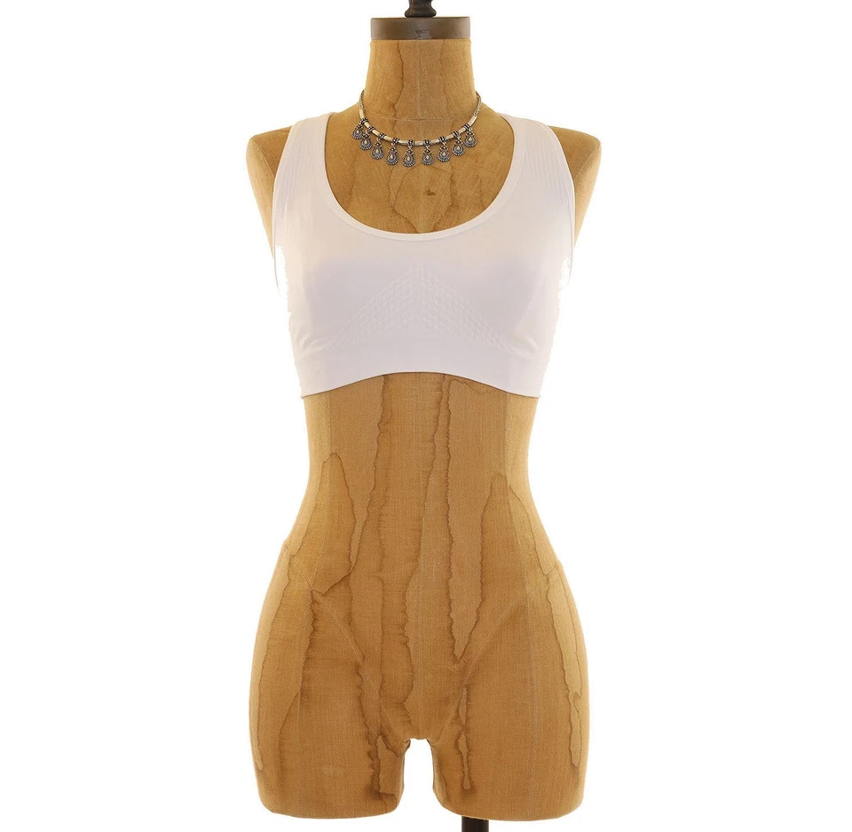 Make+Model Nordstrom Sports Bra XS S Wireless Cutout Racerback White EUC B9 - Image 1 of 3