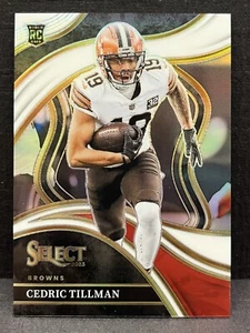 2023 Select Football Cedric Tillman RC Club Level Silver Prizm White /35 Browns - Picture 1 of 3
