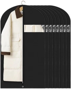 Garment Bags for Hanging Clothes (8 packs,43 inches) Black Suit Bags for Clos... - Picture 1 of 7