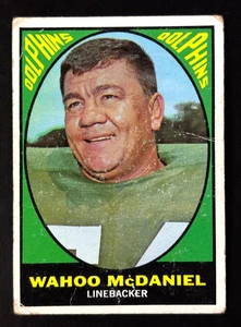 De colección 1967 Topps #82 WAHOO McDANIEL novato Miami Dolphins RC en muy buena condición - Imagen 1 de 3