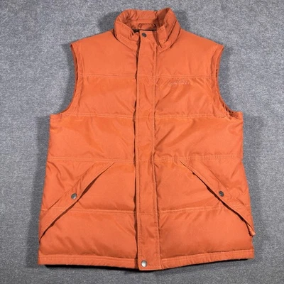 Chaleco Eddie Bauer Para Hombre EB650 Naranja Abombado Relleno Cremallera Completa Talla Mediana Esquí Foto 1 de 4