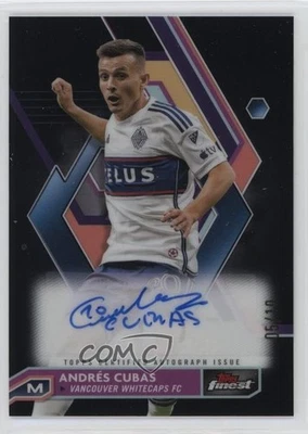 2023 Topps Finest MLS Black Refractor /10 Andres Cubas Andrés Rookie Auto RC - Image 1 of 2