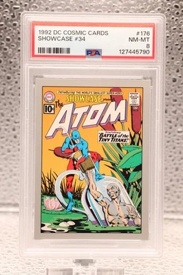 1992 DC Cosmic Cards SHOWCASE #176 PSA 8 ATOM - Image 1 of 2