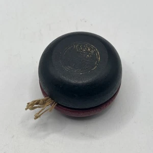 Duncan vintage anni '30 legno nero e rosso originale principianti Yo-Yo - Foto 1 di 4