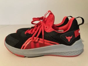 Under Armour Project Rock BSR Black Versa Red Sneakers Size 8 - Picture 1 of 13