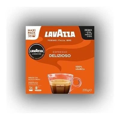 Lavazza Delicious 36 St Kapseln Zum Kaffee für Kaffeemaschinen A Modo Mio - Bild 1 von 3