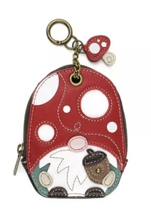 CHALA Mini Coin Purse Keychain RFID Protected Card Holder & Coin Purse GNOME NWT - Picture 1 of 17