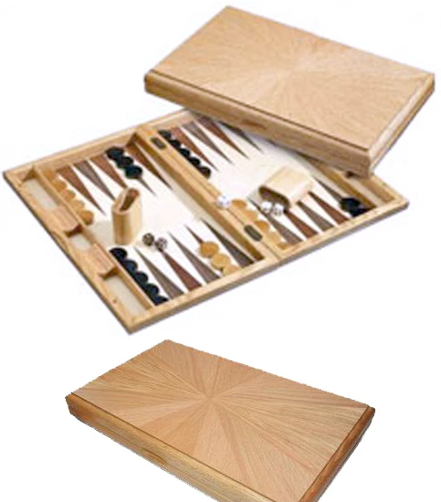 Large Oak Modern Design Backgammon Set. NIB. FREE P&P *parts of UK - Image 1 of 1