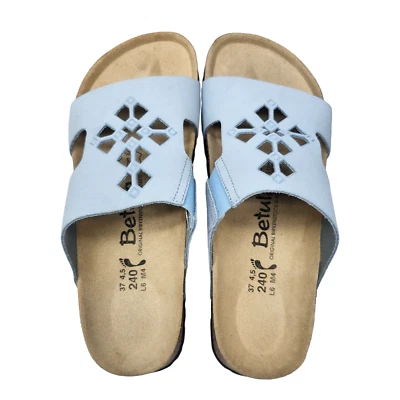 Sandalias Betula Birkenstock Mujer 6 NUEVAS EN CAJA Azul Claro Boho Elegantes Cómodas Foto 1 de 4