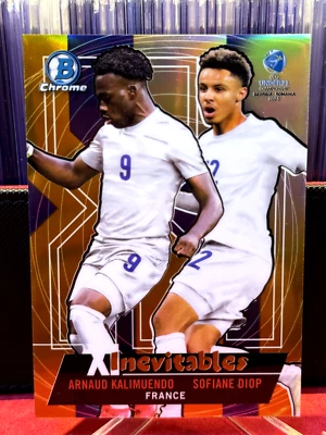 2022 Bowman Chrome UEFA U-21 France Arnaud Kalimuendo Sofiane Diop 46/50 - Image 1 of 2