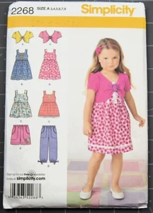 Simplicity Sewing Pattern #2268 Girls Top Pants Size 3 - 8 - Picture 1 of 3