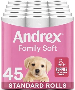 Andrex Gentle Clean Toilettenpapier 45 Rollen - Bild 1 von 7