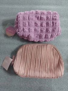 Ulta Beauty Bolsas 2 Bolsas de Cosméticos Rosa y Púrpura NUEVO - Imagen 1 de 10
