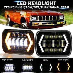 2x 7x6" LED Headlight Hi-Lo Beam DRL Turn Signal For 1981-86 Chevrolet C10 C20 - Picture 1 of 12