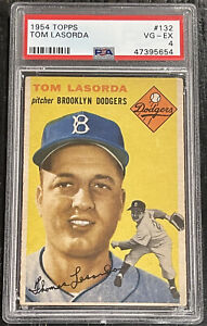 1954 Topps Tom Tommy Lasorda ROOKIE PSA 4 VG-EX Brooklyn Dodgers #132 RC ~5654