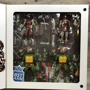 Juego de caja BST AXN TMNT PX Raphael Donatello Foot Soldiers 5 pulgadas 4 piezas NUEVO SELLADO - Imagen 1 de 5