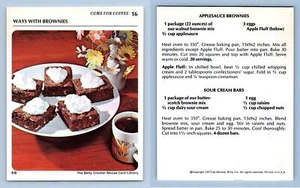 Ways With Brownies #16 Coffee Betty Crocker 1971 Recipe Card - Picture 1 of 1